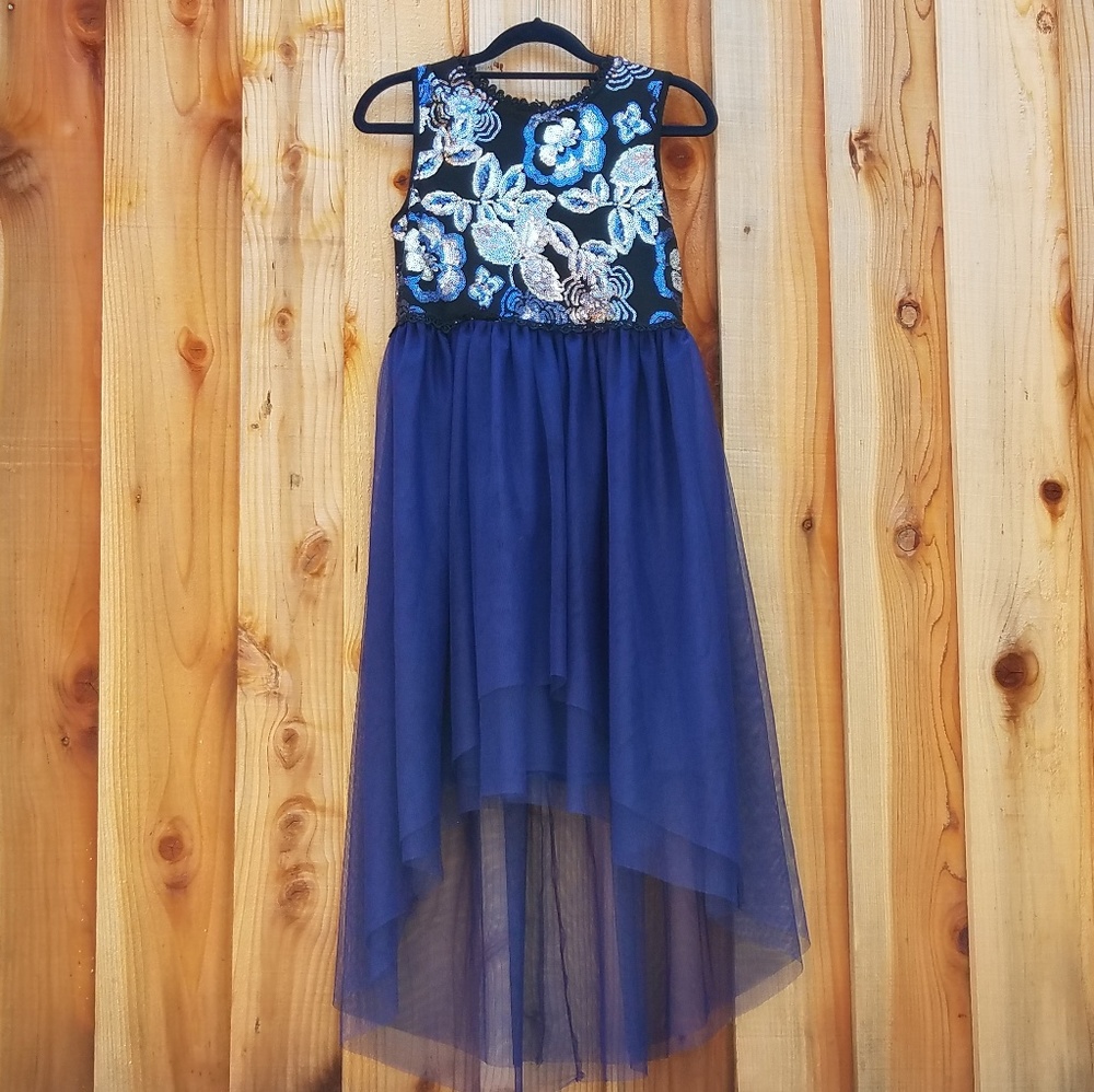 Silver Blue Girls Dress